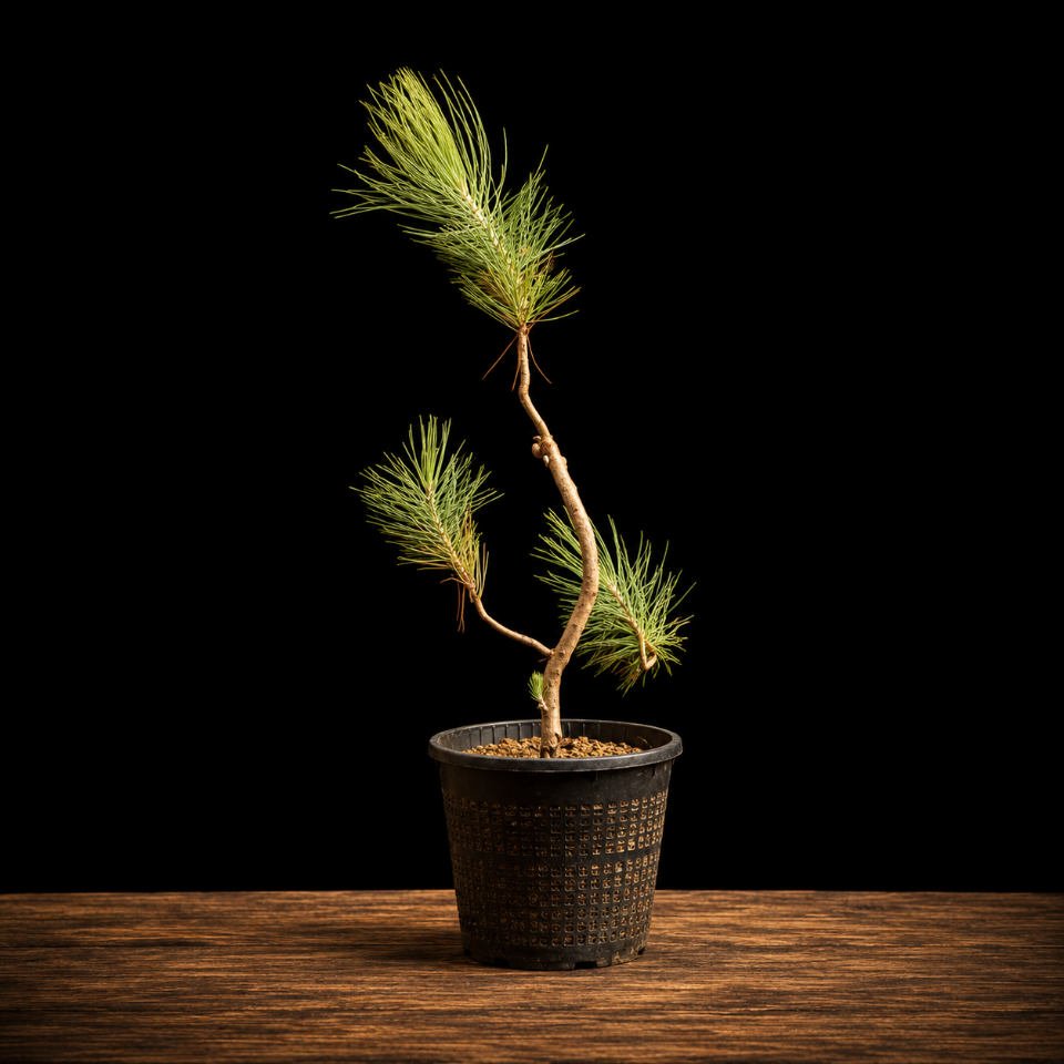plantón pinus canariensi (pino canario) Plantón Pino Canario 41 cm con estructura natural para bonsái, regalo original aficionados, material bonsái exterior 12 euros