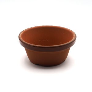 Maceta japonesa redonda de terracota para cultivo de bonsáis. 14 cm