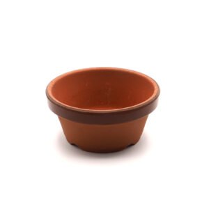 Maceta japonesa redonda de terracota para cultivo de bonsáis. 15 cm