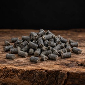 Detalle del abono orgánico en pellet de NPK 5-5-10